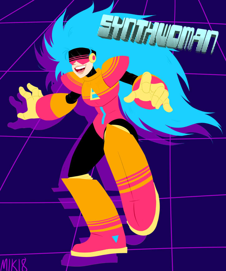 Commission - Synthwoman